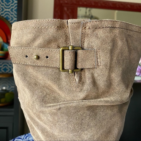 NWT TORRID WW/CALF Brown Oiled Suede Buckle Boot - Picture 11 of 16